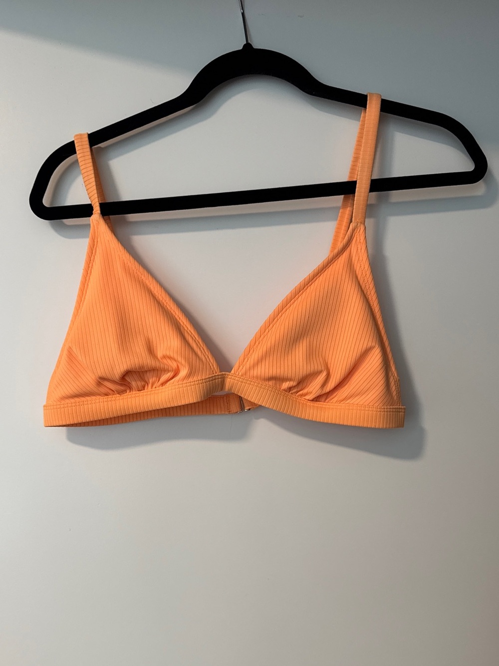 Xhilaration Peach Ribbed Triangle Bralette